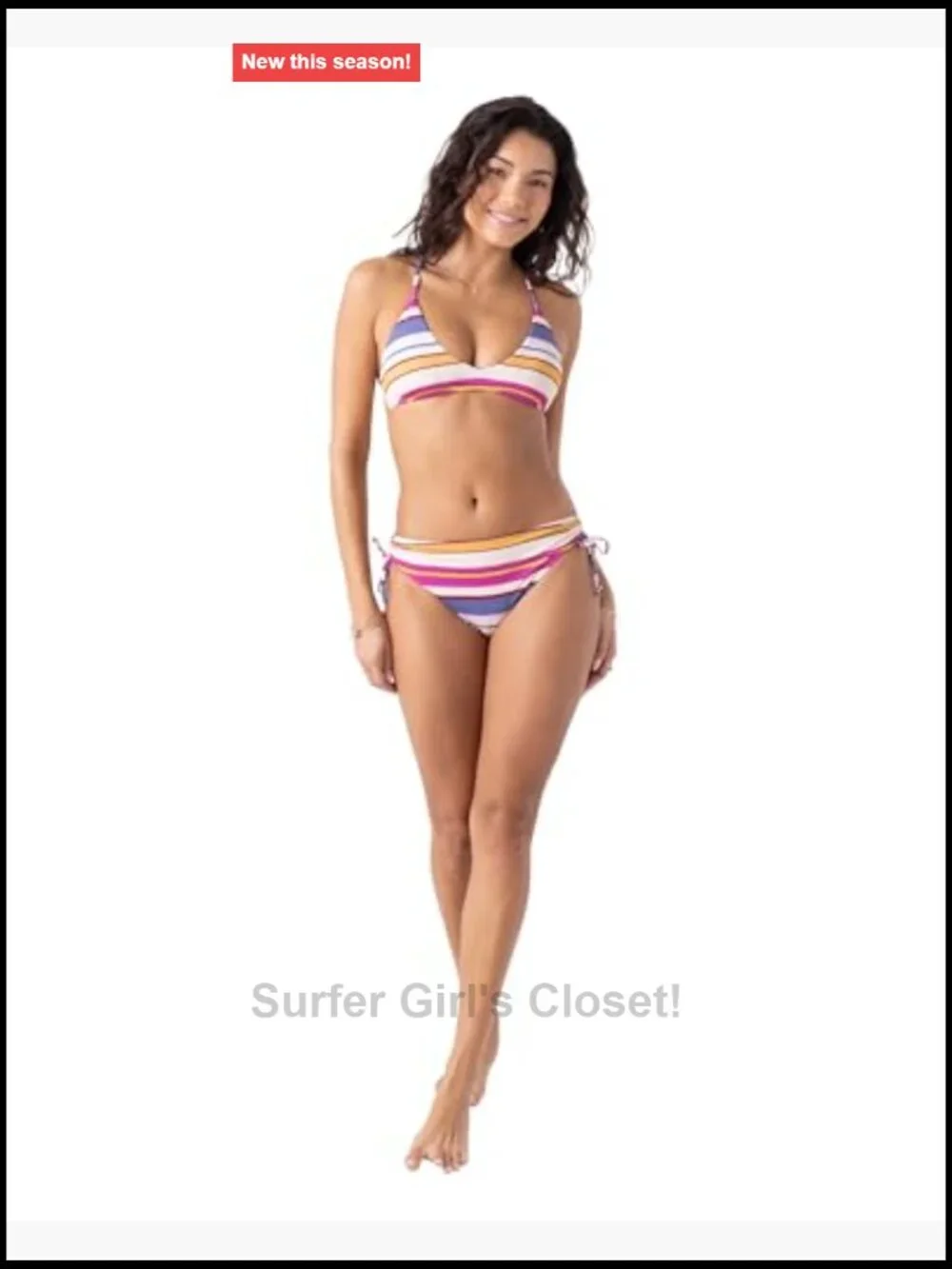 Adjustable Bralette Bikini Top, Quick-Dry, Removable Pads, UPF 50+, Recycled